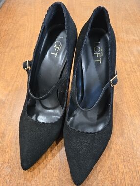 Ann Taylor LOFT black Suede High Heels
